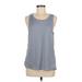 Victoria Sport Active Tank Top: Gray Solid Activewear - Women's Size Medium