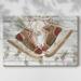 The Holiday Aisle® Pinecone Lodge Collection A Framed On Canvas Print Metal in Gray/White | 8" H x 12" W x 1.5" D | Wayfair