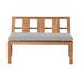 Loon Peak® Ilarie Teak Garden Outdoor Bench Wood/Natural Hardwoods in Brown/White | 35 H x 49 W x 24.5 D in | Wayfair