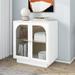 Latitude Run® Storage Cabinet w/ Glass Door for Living Room Wood in White | 31.61 H x 31.1 W x 13.78 D in | Wayfair