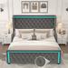 House of Hampton® Jeramyah Platform Bed Upholstered/Velvet in Gray | 52.5 H x 64 W x 85.5 D in | Wayfair B359CC8B8CD6447FB23B3FDBAA6BBF15