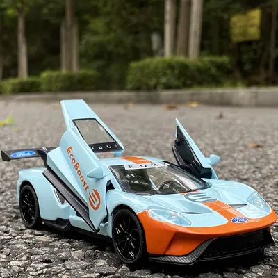 1:32 Ford GT Rennen Auto Legierung Auto Modell Gießt Druck & Spielzeug Fahrzeuge 1/32 Auto Modell mit Licht & Sound Auto spielzeug für Kinder
