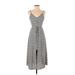 Sienna Sky Casual Dress - Midi: Gray Marled Dresses - Women's Size X-Small