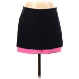 Diane von Furstenberg Casual A-Line Skirt Knee Length: Black Color Block Bottoms - Women's Size 4