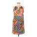 J.Crew Collection Casual Dress - Shift: Orange Graphic Dresses - Women's Size 6