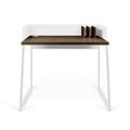 Bureau placage noyer et blanc