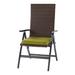 Outdoor PE Wicker Foldable Reclining Chair with Seat Cushion