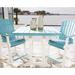 Signature Design by Ashley Eisely Turquoise/White 3-Piece Outdoor Dining Package - 42"W x 42"D x 37"H