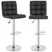 Set of 2 Barstools Modern Bar Stool PU Leather Height Adjustable Counter Height Swivel Bar Stool Bar Chairs