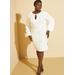 Plus Size Balloon Sleeve Keyhole Dress