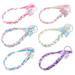 6pcs Braided Hair Extensions with Rubber Bands Ponytails Braided Dress Wigs Hairpieces Hair Accessories for Kids