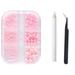 Beauty Clearance Under $15 Nail Accessories Japanese Semi-Circle Flat-Bottomed Round Pearl Nail Drill Set Multicolor