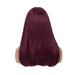 Beauty Clearance Under $15 40Cm High Temperature Silk Wig Burgundy Long Hair Centered Curly Hair With Rose Net Red