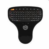 Linyer Wireless Trackball Keyboard Compact Wireless Controlling Keyboard with Trackball Design Plastic Keyboard for Living Room