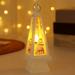 Ovzne Lighted Christmas Decor Battery Include Clear LED Lights Hanging Lantern Christmas Tree Pendant Novel Props Light For Xmas Party Home Decor 6.3x2.1x2.1in