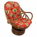 48 x 24 in. Patterned Outdoor Spun Polyester Swivel Rocker Cushion Farrington Terrace Grenadine