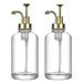 Waroomhouse Home Coffee Syrup Dispenser 2pcs 17oz Clear Glass Syrup Pump Bottle for Coffee Bar Coffee Syrup Dispenser Shampoo Dispenser for Home Hotel Restaurant