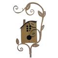 Stiwee Trendy Garden Decor Bird House Garden Plug-in Birdhouse Garden Stakes Metal Bird House With Pole Large Bird Houses For Courtyard Backyard Patio Outdoor Garden Decor Copper Birdhouse Poles