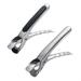 2Pcs Hot Plate Gripper Stainless Steel Bowl Gripper Dish Tongs Clamps Bowl Clips Holder Pan Retriever Tool for Home Kitchen Black