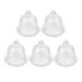 5 Pcs Glass Cake Cover Cupcakes Food Covers Butter Dish with Lid Decorative Tray Dessert Small Snack