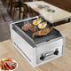 Commercial Countertop Gas Grill Char Broiler Grill 2 Burner Gas & Propane Charbroiler - 9589898 HT-977