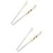 2 Pack Stainless Steel Food Tongs Camping Accessories Bbq Tong Stainless Steel Clip Pastry Tong Outdoor Accessory