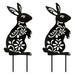 Garden Rabbit Stake 2Pcs Easter Rabbit Garden Stake Decorative Garden Stake Outdoor Stake Sign Decor