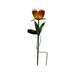 SDJMa Flower Solar Stake Lights Outdoor Solar Powered Metal Stake with Yellow Glass Flower Decorative Lights Waterproof Warm White LED Garden Lights for Backyard Lawn