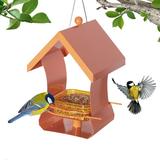 Penkiiy Window Bird Feeder for Viewing Larger Size Window Bird Feeders Metal Window Bird Feeders for Ourside Great Gift for Cats Kids Family and Yourself