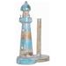 WTYCB New Hand Carved Lighthouse Teal Color Design Paper Towel Holder Wood Carving Nautical Statue Kitchen Gadget Sculpture Brown Blue White Wash White Wash Aqua Teal Green Marine