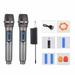 Danolapsi Wireless Microphone Kit Dual Karaoke Microphone System With Rechargeable Lithium Battery Receiver Cordless Dynamic Mic For Singing Wedding DJ Party Speechï¼ŒW68
