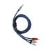 3.5mm Male to 3 RCA Male Audio Cable 1.8m Stereo Audio Cable for Speaker TV CD DVD Wire Cord