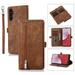 ELEHOLD Zipper Wallet Crossbody Case for Samsung Galaxy S24 Plus PU Leather Crossbody Shoulder Carrying Purse Case with Card Slots Kickstand Magnetic Protective Case for Samsung S24 Plus Brown