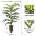 Artificial Areca Palm Plant 6.5FT Faux Indoor Floor Plant In Copper Metal - Fake House Plant And Home DÃ©cor For Living Room Office Kitchen Or Farmhouse