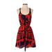 Silence and Noise Casual Dress - Mini Scoop Neck Sleeveless: Red Dresses - Women's Size Small