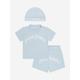 Palm Angels Baby Boys Tri-pack Gift Set In Blue Size 6 - 9 Mths