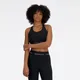 New Balance Women's NB Sleek Medium Support Sports Bra in Black Poly Knit, size Small