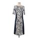 Leota Casual Dress - Sheath: Blue Print Dresses - New - Women's Size Small