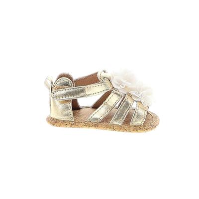 Carter's Sandals: Gold Shoes - Size 0-3 Month