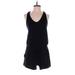 Lou & Grey Romper Scoop Neck Sleeveless: Black Print Rompers - Women's Size X-Small