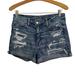 American Eagle Outfitters Shorts | American Eagle Mom Short Distressed Light Wash High Rise Denim Jean Shorts Sz 10 | Color: Blue | Size: 10