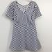 Jessica Simpson Dresses | Jessica Simpson Maternity Navy & White V-Neck Striped Dress Size M Excellent | Color: Blue/White | Size: Mm