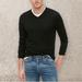 J. Crew Sweaters | 1/2 Off J. Crew Black Merino Wool Long Sleeve V Neck Sweater Slim M | Color: Black | Size: M