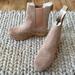 J. Crew Shoes | Brand New J.Crew Faux-Fur Lined Suede Clog Boots, Bronzed Clay | Color: Cream/Pink | Size: 7.5