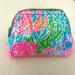Lilly Pulitzer Accessories | Lilly Pulitzer “Cosmetic Bag” ~ Beautiful Print, 6” X 8 1/2” Nylon Material | Color: Blue/Pink | Size: Os