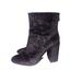 Jessica Simpson Shoes | Jessica Simpson Aninada Embossed Floral Ankle Boots Sz 8.5 Black Heels Back Zip | Color: Black | Size: 8.5