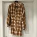 Free People Dresses | Free People Flannel Dress | Color: Brown/Tan | Size: M