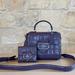 Coach Bags | Coach Morgan Top Handle Croc Embossed Leather Satchel Bag/Wallet Amethyst Nwt | Color: Purple/Silver | Size: Os