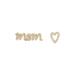 Kate Spade Jewelry | Kate Spade Pave Mom & Heart Mismatch Stud Earrings In Gold-Tone Nwt | Color: Gold | Size: 1/5" And 1/3"