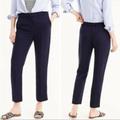 J. Crew Pants & Jumpsuits | J. Crew Guc Navy Blue Linen Pants Size 6 Mid Rise Ankle Length | Color: Blue | Size: 6